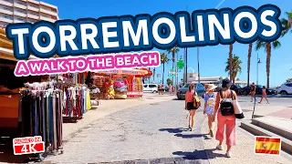 Tour of TORREMOLINOS near Malaga on Costa Del Sol, Spain - A walk to Torremolinos beach