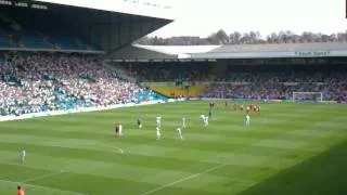 Leeds v Mk dons 24-4-10 leeds enter the pitch.MP4