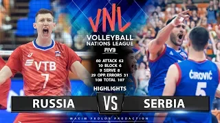 Russia vs Serbia | Highlights Men's VNL 2019