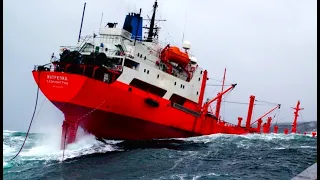 Largest Tanker Ships VS Most Terrible Waves In Rogue Storm