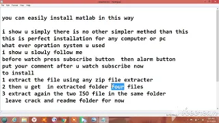 how to install matlab and activte 100% working part 1