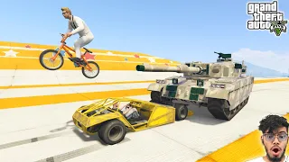 Cars Vs Cars Vs Tanks 900.000% People Cry With Their Mother After This Challenge in GTA 5!