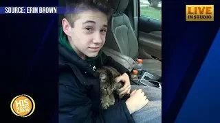 14 year Old Dives into Overpass to Save Cat Hanging Over Bridge