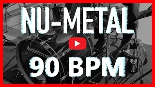 Nu-Metal Drum Track 90 BPM Modern Metal Drums (Isolated Drum Track) [HQ]