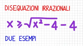 DISEQUAZIONI IRRAZIONALI - due esempi  _ EZ36