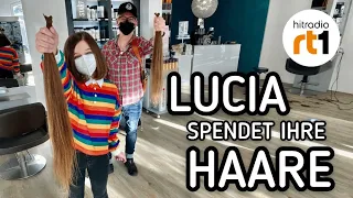 LUCIA aus AUGSBURG spendet ihre HAARE | Eine Echthaar-Perücke  für krebskranke Kinder