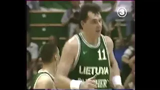 Arvydas Sabonis & Sarunas Jasikevicius 1999 Friendly Game Lithuania - Yugoslavia