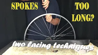 Yes, you can use longer spokes to build your bike wheel!
