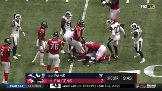 Aaron Donald lifts Devonta Freeman like Darth Vader during fight