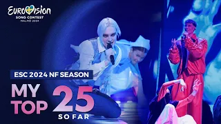 🇸🇪 National Final Season | My Top 25 (So Far) | Eurovision 2024