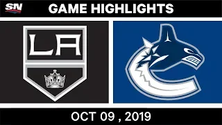 NHL Highlights | Kings vs. Canucks - Oct. 9, 2019