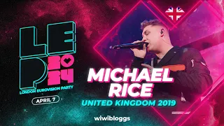 🇬🇧 Michael Rice "Bigger Than Us" (United Kingdom 2019) - LIVE @ London Eurovision Party 2024