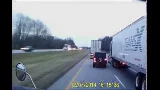 Indiana Jeep deliberately cutting off semi truck