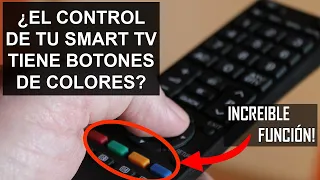 Cuál es la función de los botones de colores del control de un Smart Tv | ¿Para qué sirve?