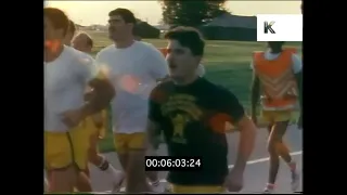 1980s USA, US Army Soldiers on Morning Run