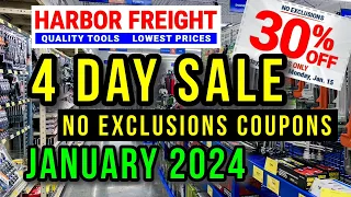 Harbor Freight 4 Day Sale No Exclusions Super Coupon January 2024