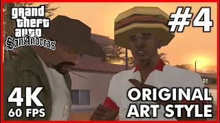 Grand Theft Auto SAN ANDREAS Original Art Style [4K 60FPS] Walkthrough Part 4 - No Commentary