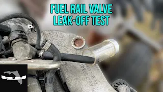 Fuel Rail Valve Leak-Off Test - T1N Sprinter