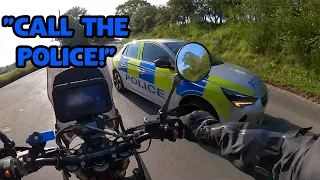 "Call The Police!" UK Bikers vs Crazy, Bad Drivers and Angry People #157