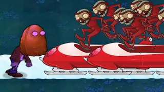 1 Tall-Nut Zombie vs 2 Bobsled Teams Fight // Plants vs Zombies