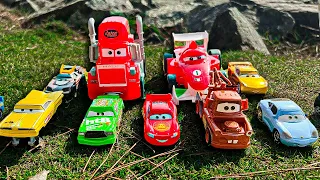 Looking for Disney Pixar Cars On the Rocky Road : Lightning McQueen, Mater, Dinoco McQueen, Mack