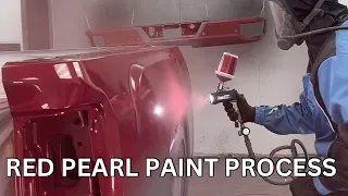 RED PEARL PROFESSIONAL PROCESS PAINT JOB