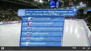 Four Continents 2012 Ladies FS Warm-up Group 2