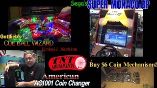 #1048 Sega SUPER MONACO GP Arcade Video Game-American COIN CHANGER-TNT Amusements