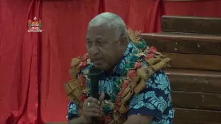 FIJIAN PRIME MINISTER WELCOMED BY THE FIJI HEAD TEACHERS ASSOCIATION, LABASA