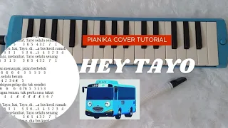 Pianika Cover Tutorial - Hey Tayo || Lagu ost. Tayo, ada not angkanya juga