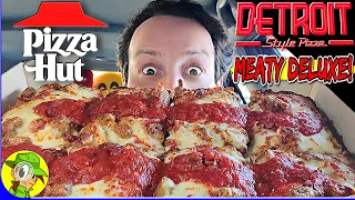 Pizza Hut® DETROIT STYLE PIZZA | MEATY DELUXE Review 🐷🥓🍕 | Peep THIS Out! 🕵️‍♂️
