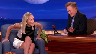 Sharon Stone Recreates Her "Basic Instinct" Leg Cross