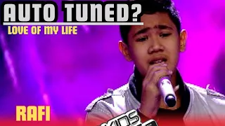 AUTO TUNED? - Rafi "Love of My Life" I The Blind Auditions I The Voice Kids Indonesia GlobalTV 2016