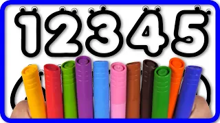 ( 1 2 3  ) Fun Learning with BIG Marker Pens: A Colorful Adventure in Numbers | AKN Kids House 🎨