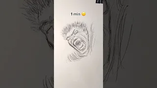 How to Draw Guts in 10sec , 10mins , 10hrs #shorts