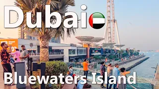 Dubai Bluewaters Island Walk Tour 4K🇦🇪