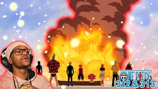 Goodbye, merry. | First Time Watching One Piece Episodes 312 & 313 | REACTION