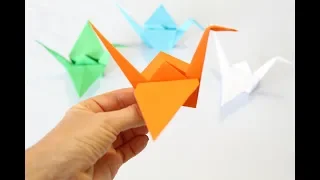 Оригами Журавлик счастья. Как сделать оригами журавля из бумаги.Origami.Paper Crane