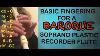 RECORDER FINGERINGS (Baroque)soprano recorder