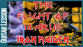 Iron Maiden - Flight Of Icarus - Guitar Lesson Tutorial