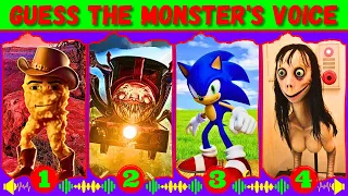 Guess Monster Voice! Gegagedigedagedago, Choo Choo Charles, Sonic, Momo Coffin Dance