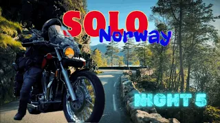 SOLO Motorcycle CAMPING 🏕️ LAST TRIP in Norway🔥( I cook chicken in chanterelle sauce )🤤 Episode 5