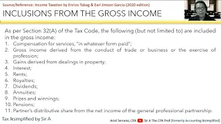 Inclusions from the Gross Income