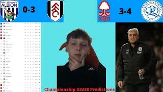 My Championship GW38 Predictions
