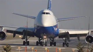 Silkway West Airlines Boeing 747-400F Landing at Heydar Aliyev International Airport.