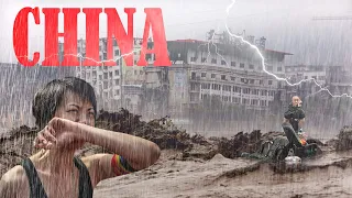 Apocalypse in CHINA | Flooding destroys homes | People run to the ROOF