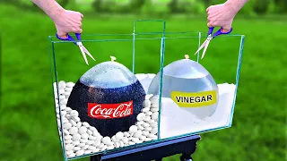 Experiment: Coca Cola vs Mentos & Vinegar vs Baking Soda