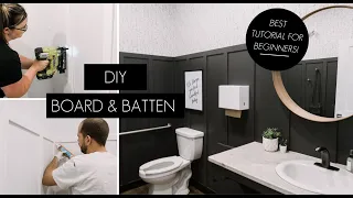 DIY BOARD AND BATTEN | How to measure spacing, choose trim, & install board and batten!