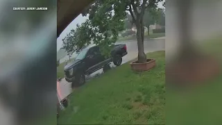 Lightning strikes pickup truck in Hutto