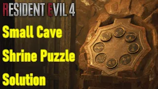 Resident Evil 4 remake small cave shrine puzzle solution, all symbols